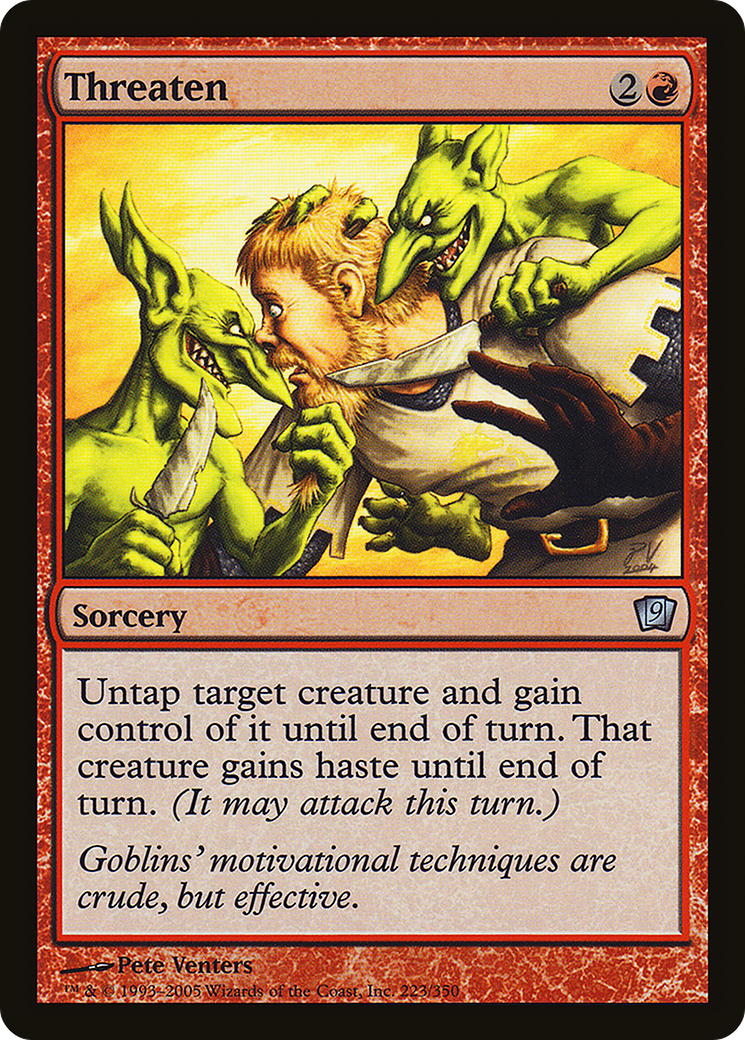 Threaten (9ED-223★) - Ninth Edition Foil - Premium MTG Single from Wizards of the Coast - Just $0.55! Shop now at Game Crave Tournament Store