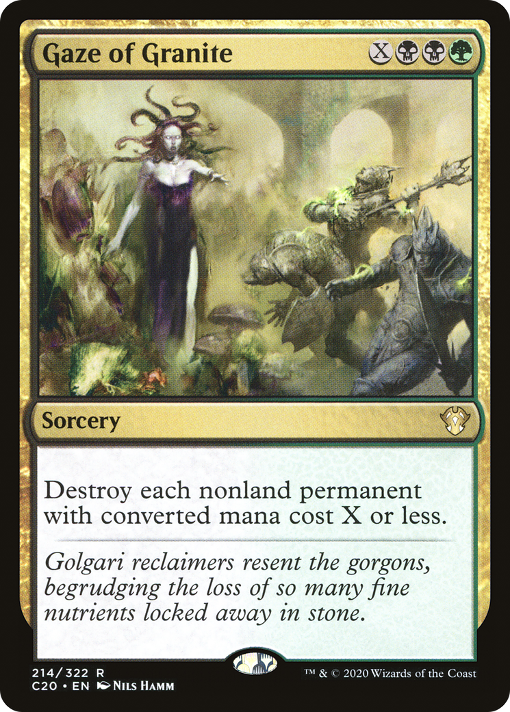 Gaze of Granite (C20-214) - Commander 2020 - Premium MTG Single from Wizards of the Coast - Just $0.25! Shop now at Game Crave Tournament Store