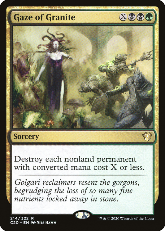 Gaze of Granite (C20-214) - Commander 2020 - Premium MTG Single from Wizards of the Coast - Just $0.25! Shop now at Game Crave Tournament Store