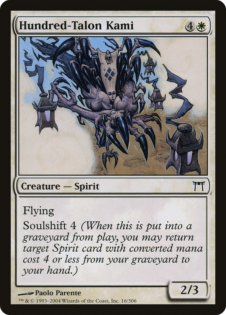 Hundred-Talon Kami (CHK-016) - Champions of Kamigawa - Premium MTG Single from Wizards of the Coast - Just $0.08! Shop now at Game Crave Tournament Store