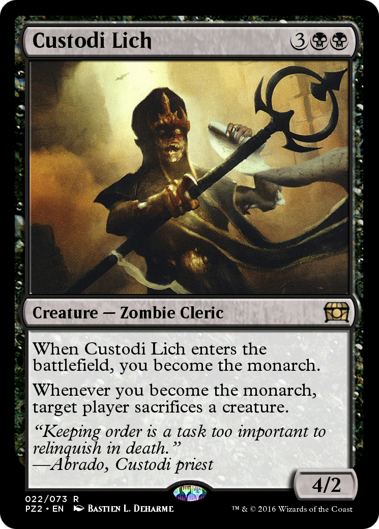 Custodi Lich (PZ2-022) - Treasure Chest Foil - Premium MTG Single from Wizards of the Coast - Just $0! Shop now at Game Crave Tournament Store