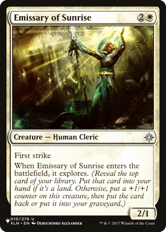 Emissary of Sunrise (PLIST-505) - The List - Premium MTG Single from Wizards of the Coast - Just $0.08! Shop now at Game Crave Tournament Store