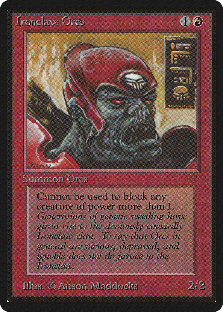 Ironclaw Orcs (LEB-160) - Limited Edition Beta - Premium MTG Single from Wizards of the Coast - Just $7.34! Shop now at Game Crave Tournament Store