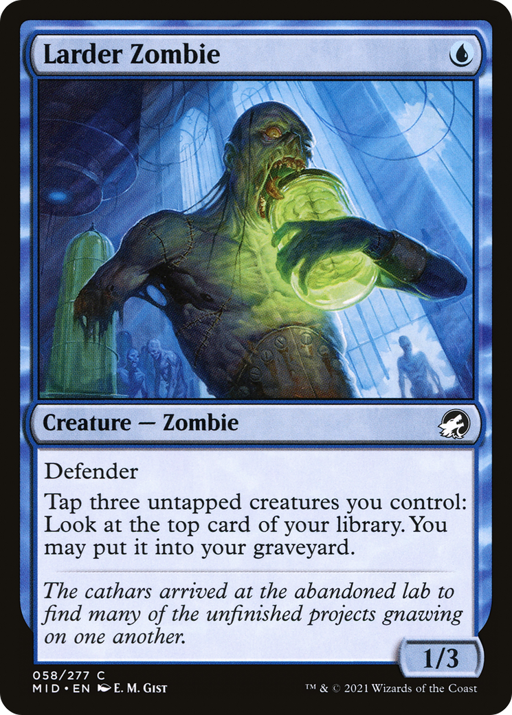 Larder Zombie (MID-058) - Innistrad: Midnight Hunt - Premium MTG Single from Wizards of the Coast - Just $0.08! Shop now at Game Crave Tournament Store