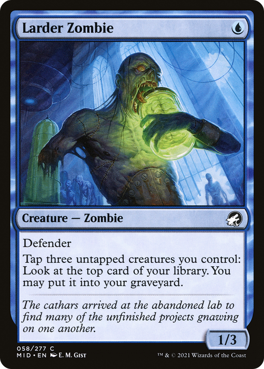 Larder Zombie (MID-058) - Innistrad: Midnight Hunt - Premium MTG Single from Wizards of the Coast - Just $0.08! Shop now at Game Crave Tournament Store