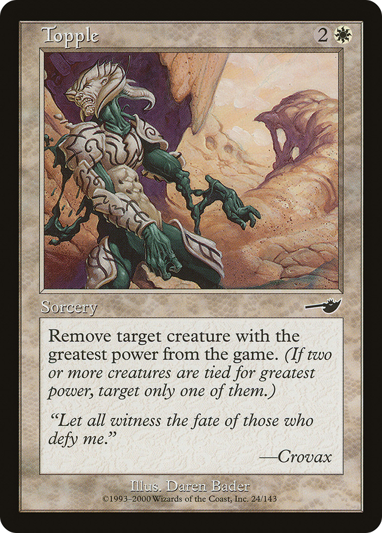 Topple (NEM-024) - Nemesis Foil - Premium MTG Single from Wizards of the Coast - Just $0.78! Shop now at Game Crave Tournament Store