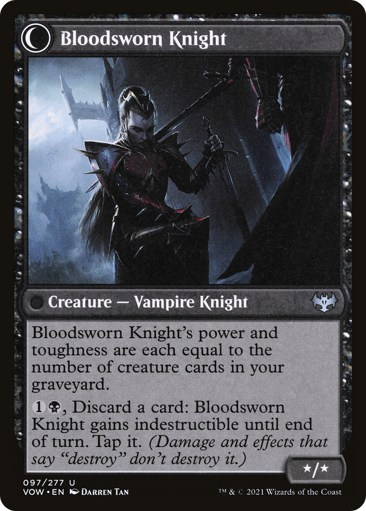 Bloodsworn Squire // Bloodsworn Knight (VOW-097) - Innistrad: Crimson Vow: (Double Faced Transform) Foil - Premium MTG Single from Wizards of the Coast - Just $0.08! Shop now at Game Crave Tournament Store