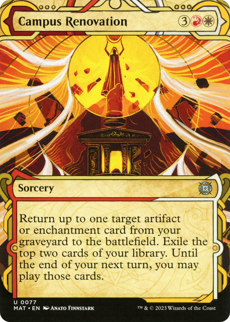Campus Renovation (MAT-077) - March of the Machine: The Aftermath: (Showcase) (Borderless) - Premium MTG Single from Wizards of the Coast - Just $0.08! Shop now at Game Crave Tournament Store