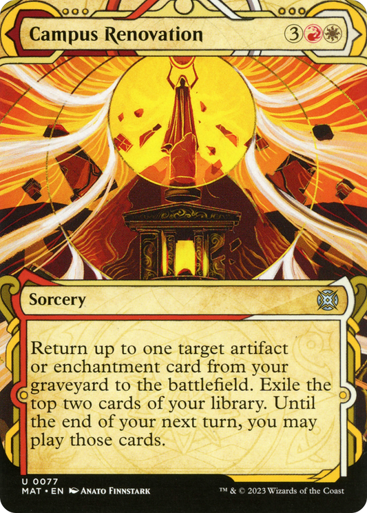 Campus Renovation (MAT-077) - March of the Machine: The Aftermath: (Showcase) (Borderless) - Premium MTG Single from Wizards of the Coast - Just $0.08! Shop now at Game Crave Tournament Store