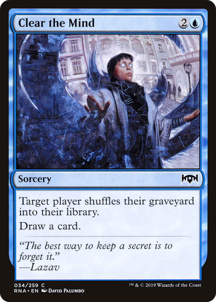 Clear the Mind (RNA-034) - Ravnica Allegiance - Premium MTG Single from Wizards of the Coast - Just $0.08! Shop now at Game Crave Tournament Store