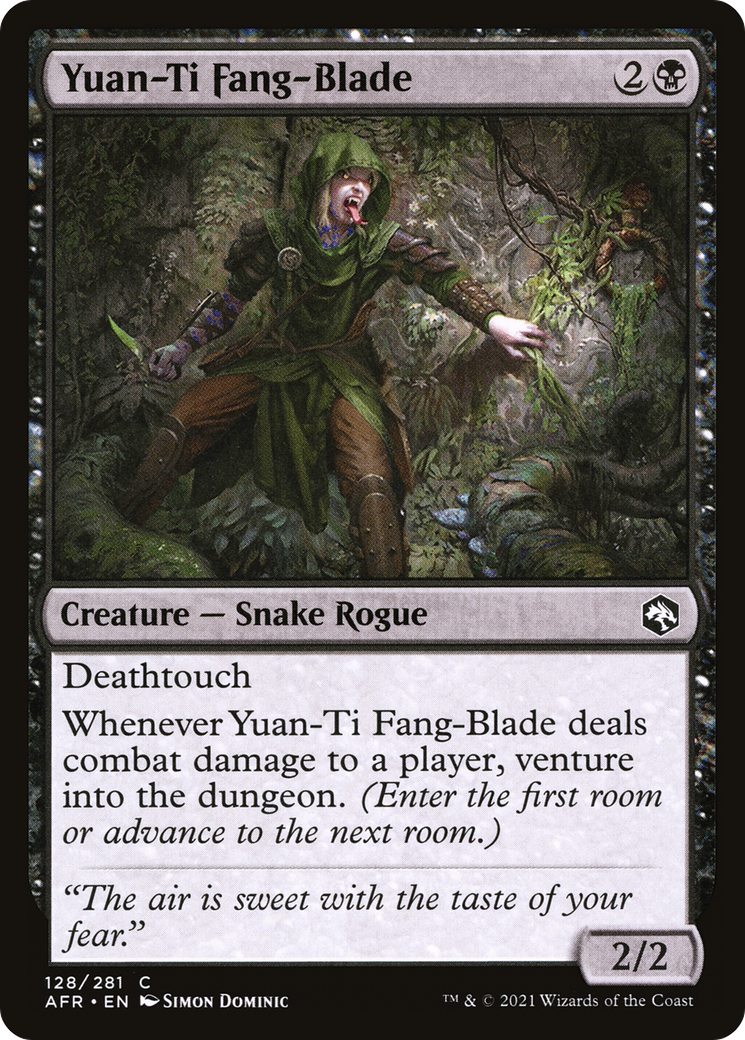 Yuan-Ti Fang-Blade (AFR-128) - Adventures in the Forgotten Realms - Premium MTG Single from Wizards of the Coast - Just $0.25! Shop now at Game Crave Tournament Store