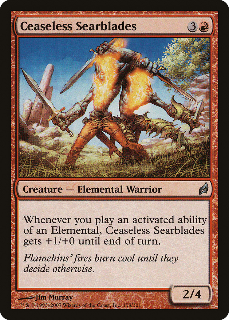 Ceaseless Searblades (LRW-158) - Lorwyn - Premium MTG Single from Wizards of the Coast - Just $0.08! Shop now at Game Crave Tournament Store