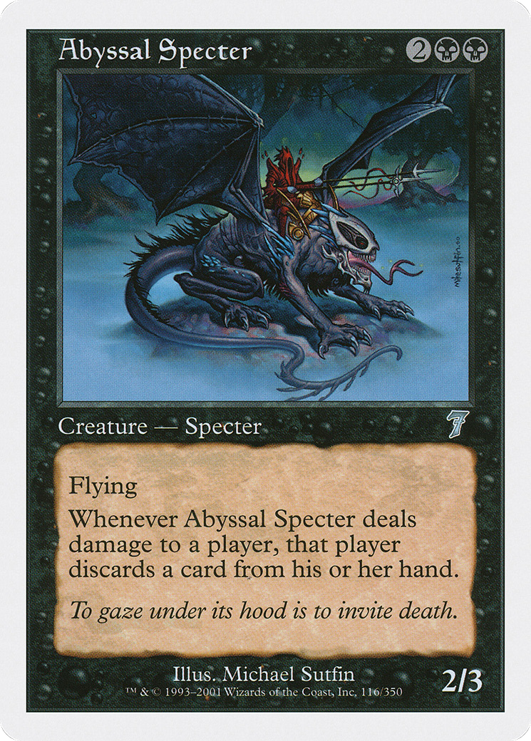 Abyssal Specter (7ED-116) - Seventh Edition - Premium MTG Single from Wizards of the Coast - Just $0.08! Shop now at Game Crave Tournament Store