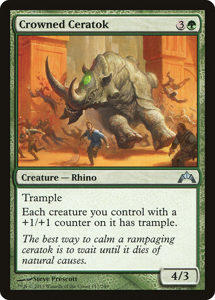 Crowned Ceratok (GTC-117) - Gatecrash Foil - Premium MTG Single from Wizards of the Coast - Just $0.13! Shop now at Game Crave Tournament Store