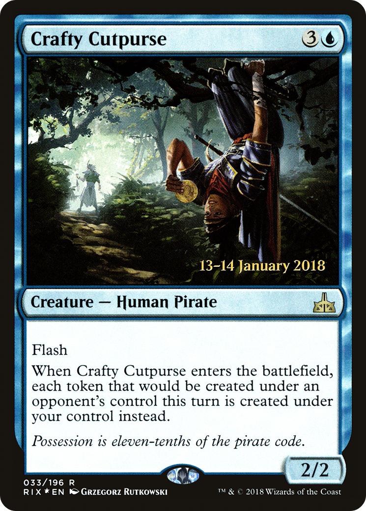 Crafty Cutpurse (PRIX-33S) - Rivals of Ixalan Promos Foil - Premium MTG Single from Wizards of the Coast - Just $1.61! Shop now at Game Crave Tournament Store