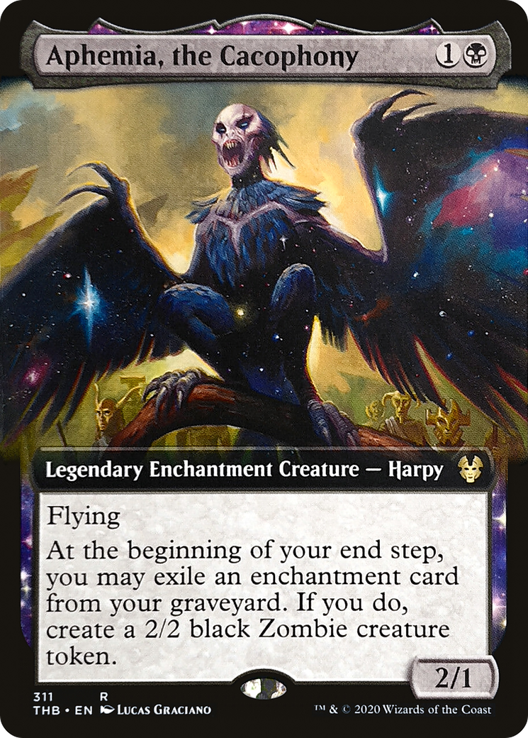 Aphemia, the Cacophony (THB-311) - Theros Beyond Death: (nyxtouched, Extended Art) Foil - Premium MTG Single from Wizards of the Coast - Just $0.64! Shop now at Game Crave Tournament Store