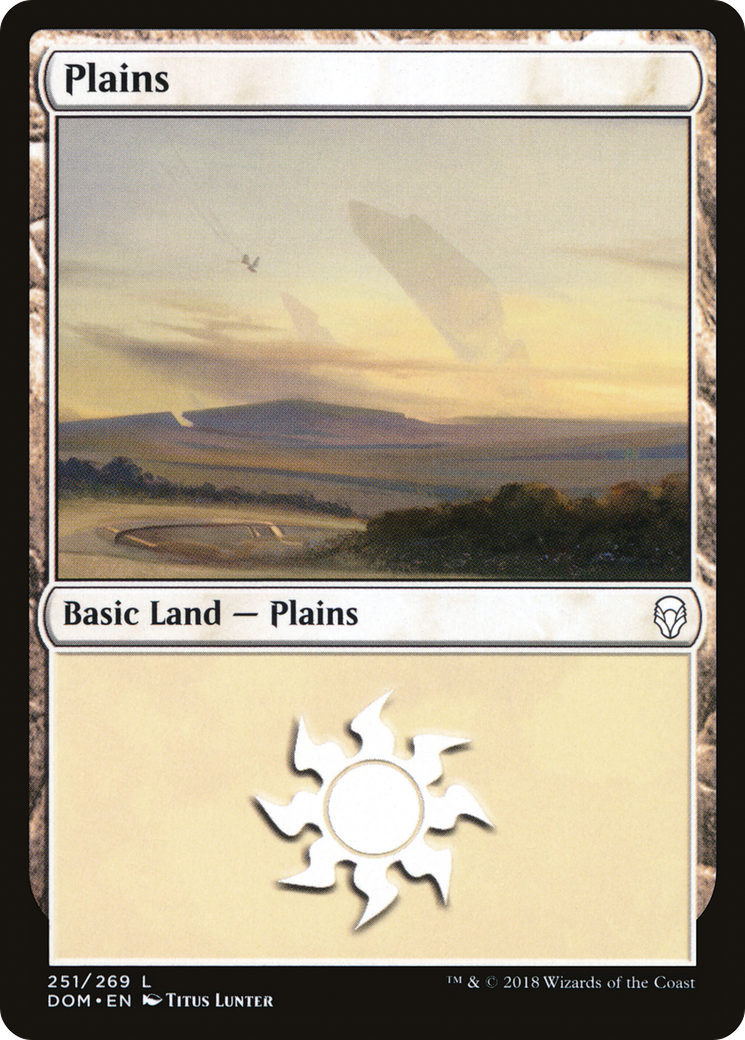Plains (DOM-251) - Dominaria Foil - Premium MTG Single from Wizards of the Coast - Just $0.25! Shop now at Game Crave Tournament Store