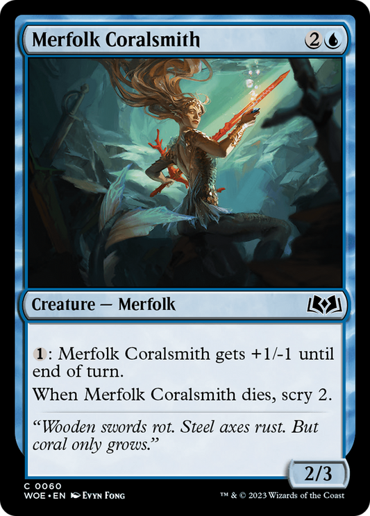 Merfolk Coralsmith (WOE-060) - Wilds of Eldraine - Premium MTG Single from Wizards of the Coast - Just $0.08! Shop now at Game Crave Tournament Store