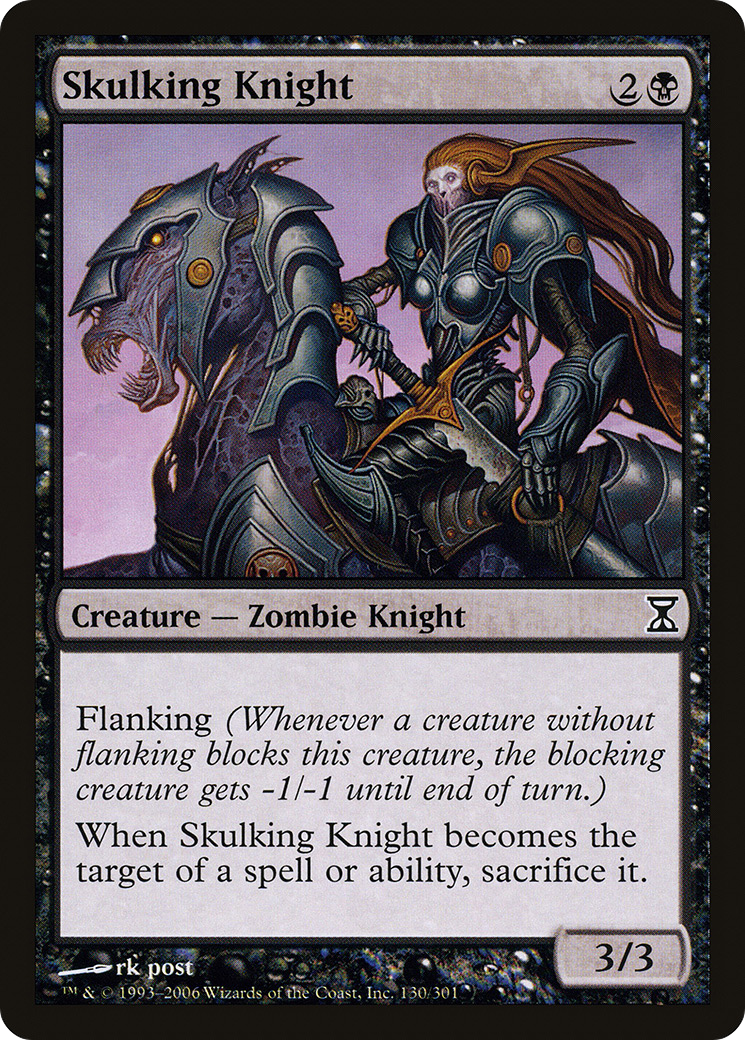 Skulking Knight (TSP-130) - Time Spiral - Premium MTG Single from Wizards of the Coast - Just $0.25! Shop now at Game Crave Tournament Store