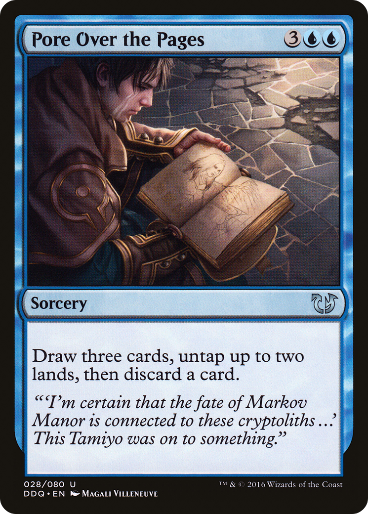 Pore Over the Pages (DDQ-028) - Duel Decks: Blessed vs. Cursed - Premium MTG Single from Wizards of the Coast - Just $0.25! Shop now at Game Crave Tournament Store