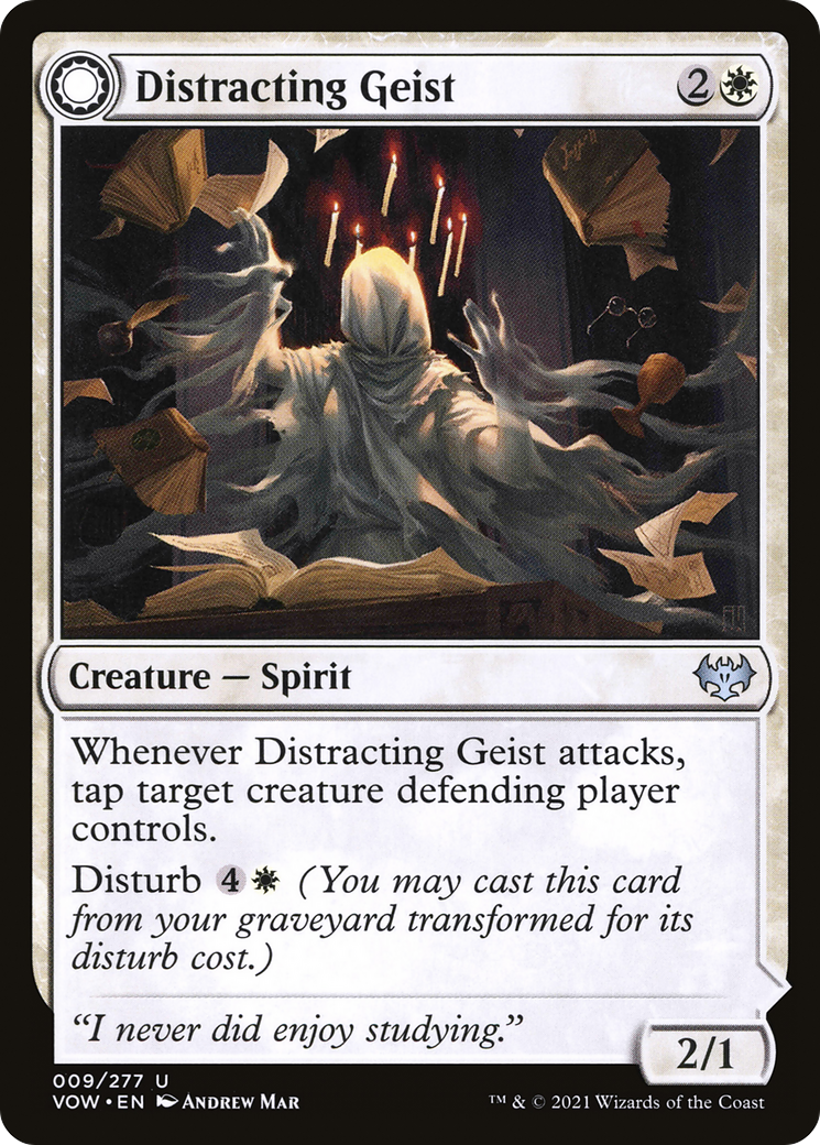 Distracting Geist // Clever Distraction (VOW-009) - Innistrad: Crimson Vow: (Double Faced Transform) - Premium MTG Single from Wizards of the Coast - Just $0.08! Shop now at Game Crave Tournament Store