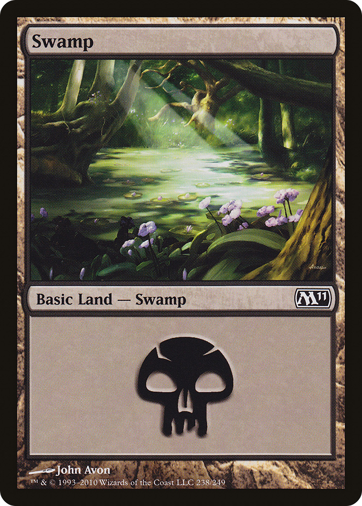 Swamp (M11-238) - Magic 2011 - Premium MTG Single from Wizards of the Coast - Just $0.13! Shop now at Game Crave Tournament Store