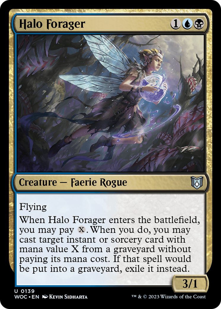 Halo Forager (WOC-139) - Wilds of Eldraine Commander - Premium MTG Single from Wizards of the Coast - Just $0.08! Shop now at Game Crave Tournament Store