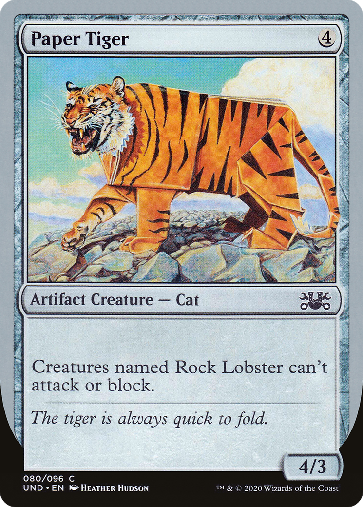 Paper Tiger (UND-080) - Unsanctioned - Premium MTG Single from Wizards of the Coast - Just $0.08! Shop now at Game Crave Tournament Store