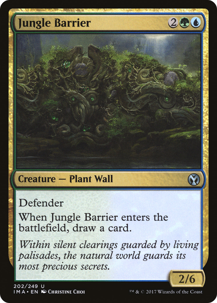 Jungle Barrier (IMA-202) - Iconic Masters Foil - Premium MTG Single from Wizards of the Coast - Just $0.11! Shop now at Game Crave Tournament Store