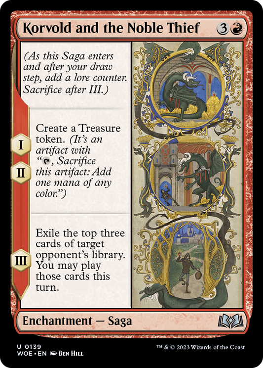 Korvold and the Noble Thief (WOE-139) - Wilds of Eldraine - Premium MTG Single from Wizards of the Coast - Just $0.08! Shop now at Game Crave Tournament Store
