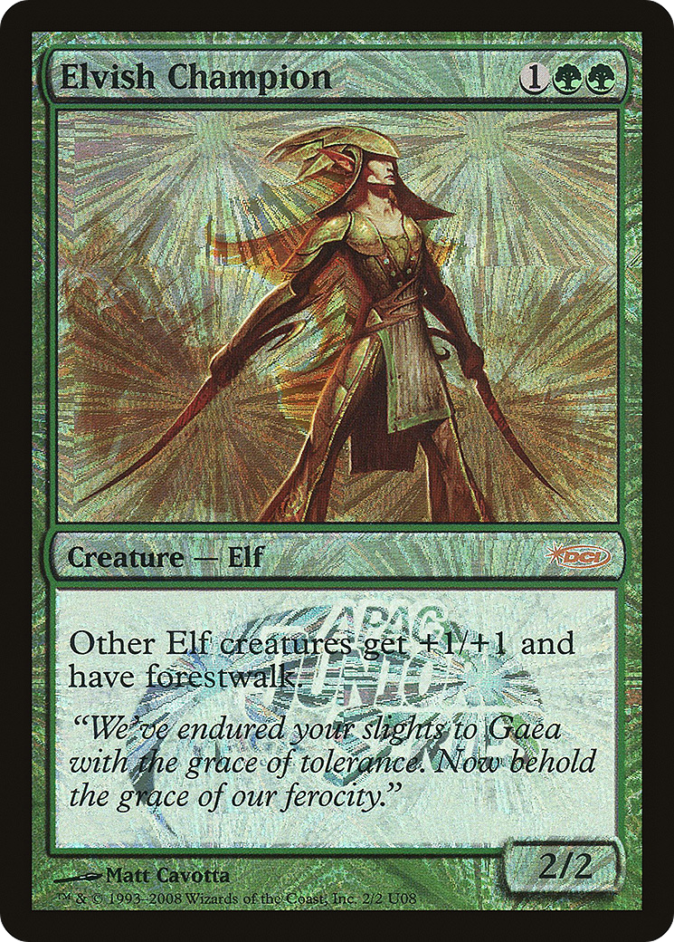 Elvish Champion (PJAS-2U08) - Junior APAC Series Foil - Premium MTG Single from Wizards of the Coast - Just $91.17! Shop now at Game Crave Tournament Store