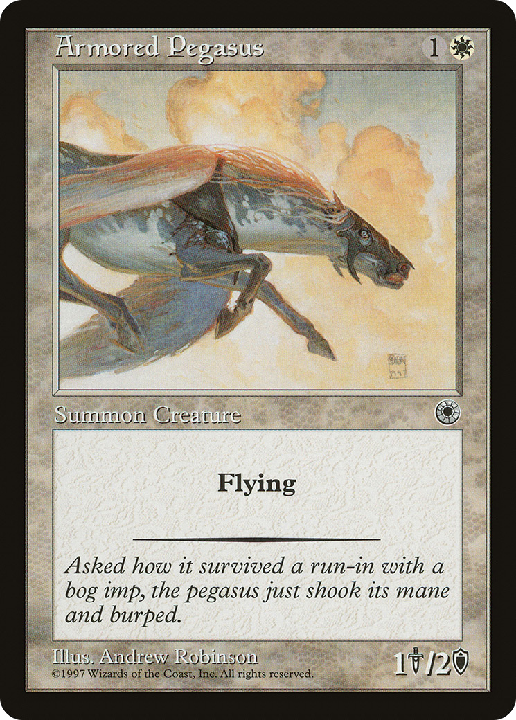 Armored Pegasus (POR-006) - Portal - Premium MTG Single from Wizards of the Coast - Just $0.08! Shop now at Game Crave Tournament Store