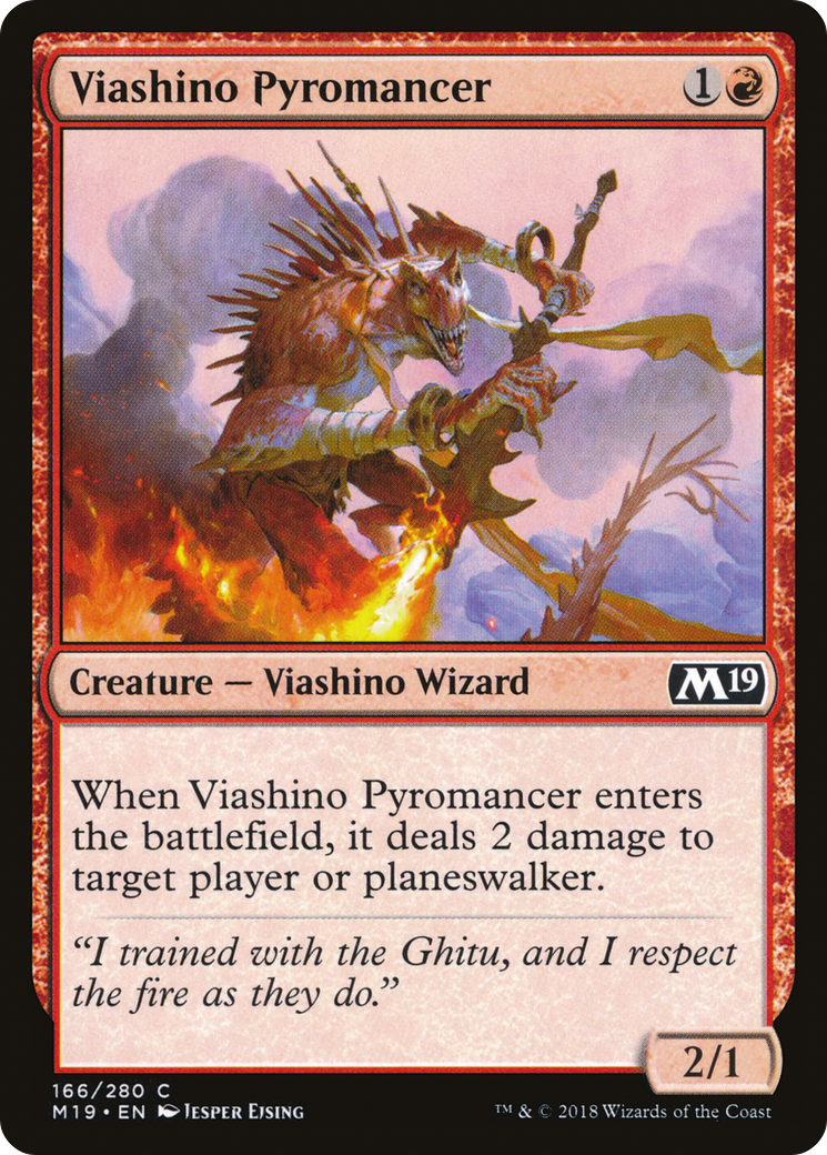 Viashino Pyromancer (M19-166) - Core Set 2019 - Premium MTG Single from Wizards of the Coast - Just $0.08! Shop now at Game Crave Tournament Store
