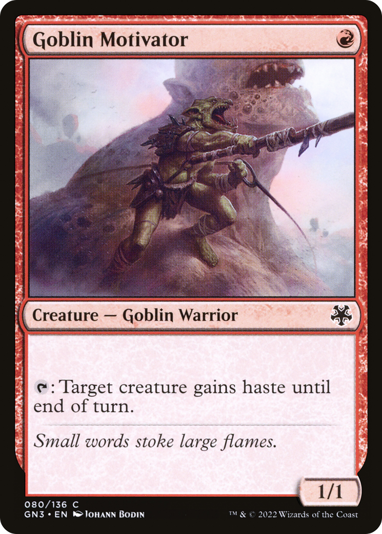 Goblin Motivator (GN3-080) - Game Night: Free-for-All - Premium MTG Single from Wizards of the Coast - Just $0.08! Shop now at Game Crave Tournament Store