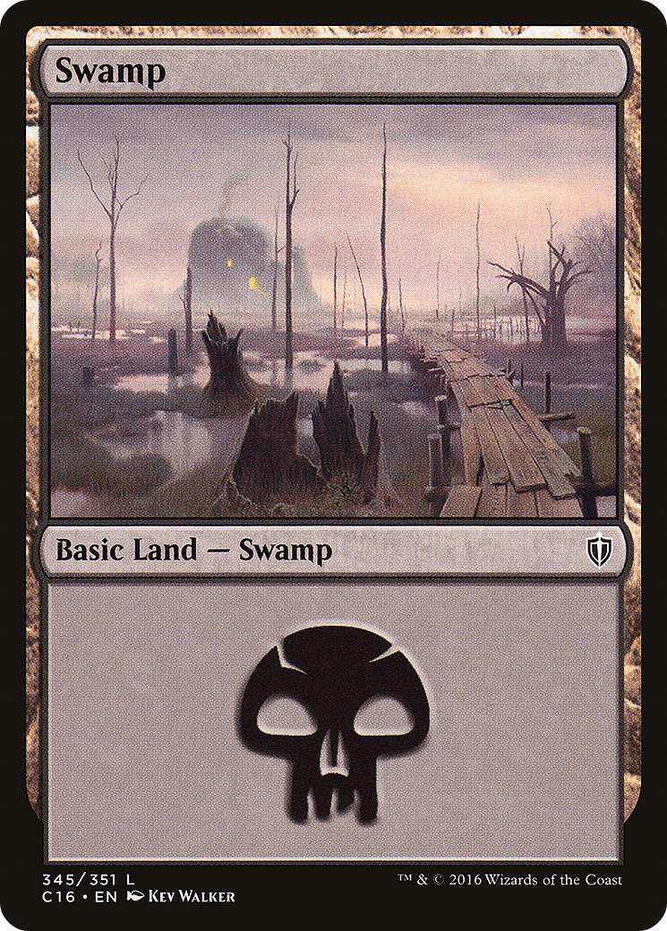 Swamp (C16-345) - Commander 2016 - Premium MTG Single from Wizards of the Coast - Just $0.08! Shop now at Game Crave Tournament Store