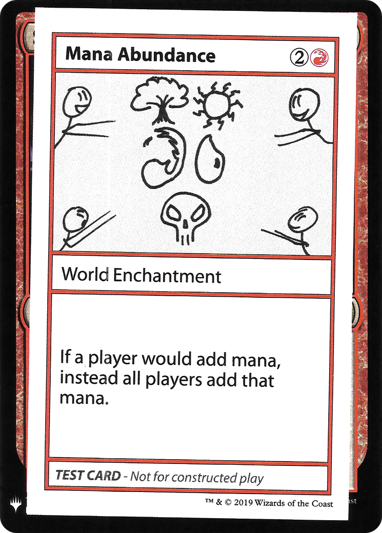 Mana Abundance (CMB1-058) - Mystery Booster Playtest Cards 2019 - Premium MTG Single from Wizards of the Coast - Just $0.16! Shop now at Game Crave Tournament Store