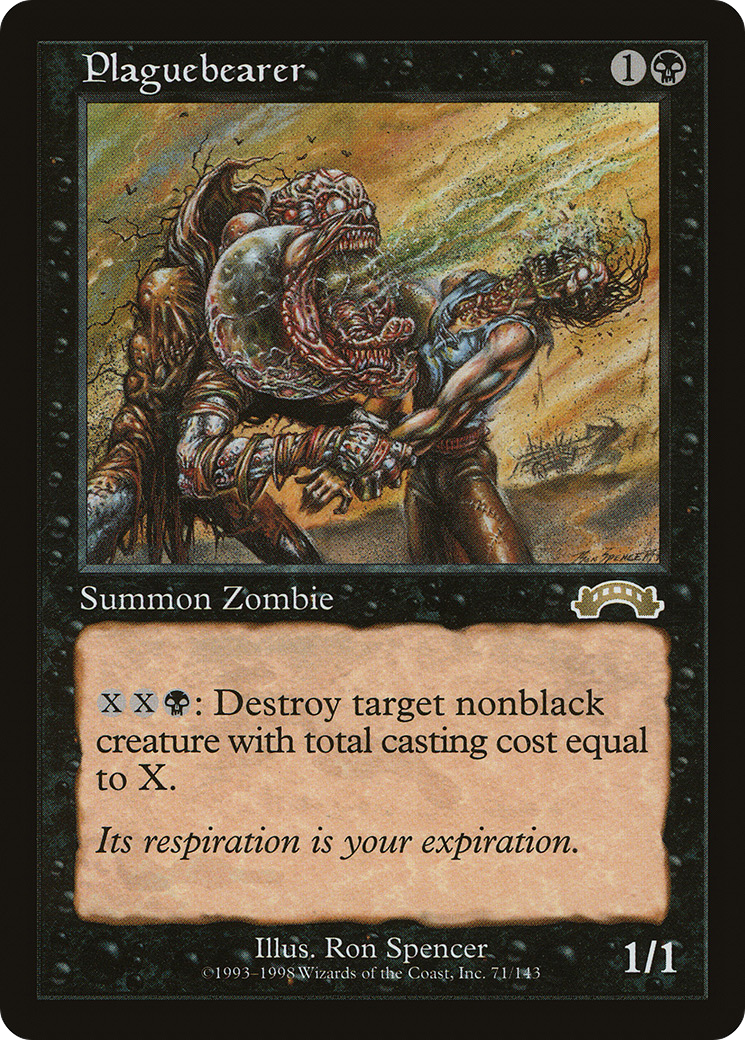 Plaguebearer (EXO-071) - Exodus - Premium MTG Single from Wizards of the Coast - Just $0.30! Shop now at Game Crave Tournament Store