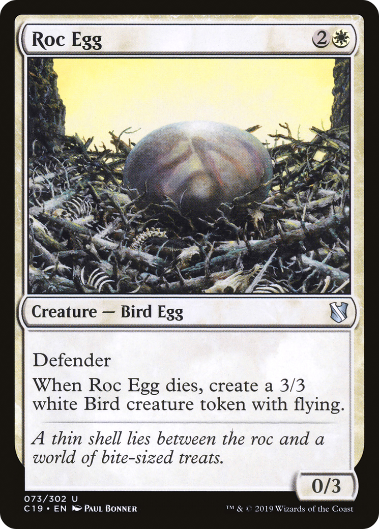 Roc Egg (C19-073) - Commander 2019 - Premium MTG Single from Wizards of the Coast - Just $0.08! Shop now at Game Crave Tournament Store