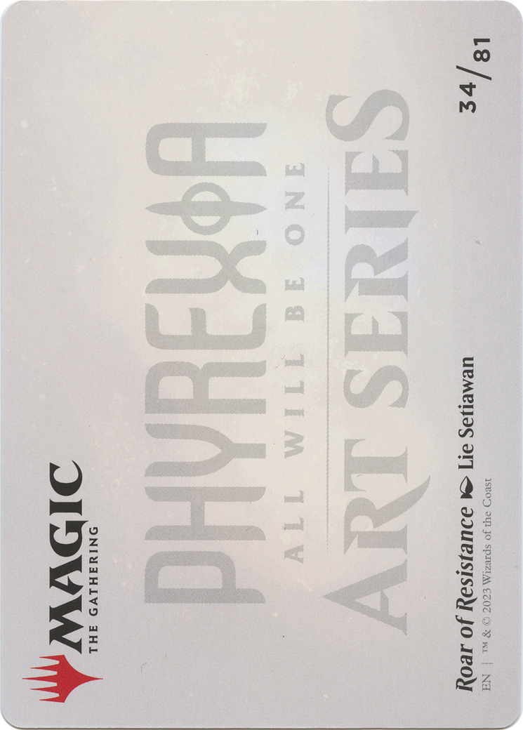Roar of Resistance // Roar of Resistance (AONE-034) - Phyrexia: All Will Be One Art Series (Borderless) - Premium MTG Single from Wizards of the Coast - Just $0! Shop now at Game Crave Tournament Store