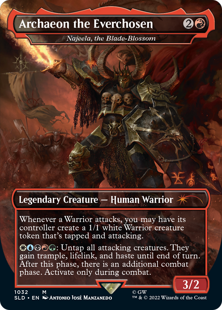 Najeela, the Blade-Blossom (SLD-1032) - Secret Lair Drop / Archaeon the Everchosen (Borderless) Foil - Premium MTG Single from Wizards of the Coast - Just $12.05! Shop now at Game Crave Tournament Store