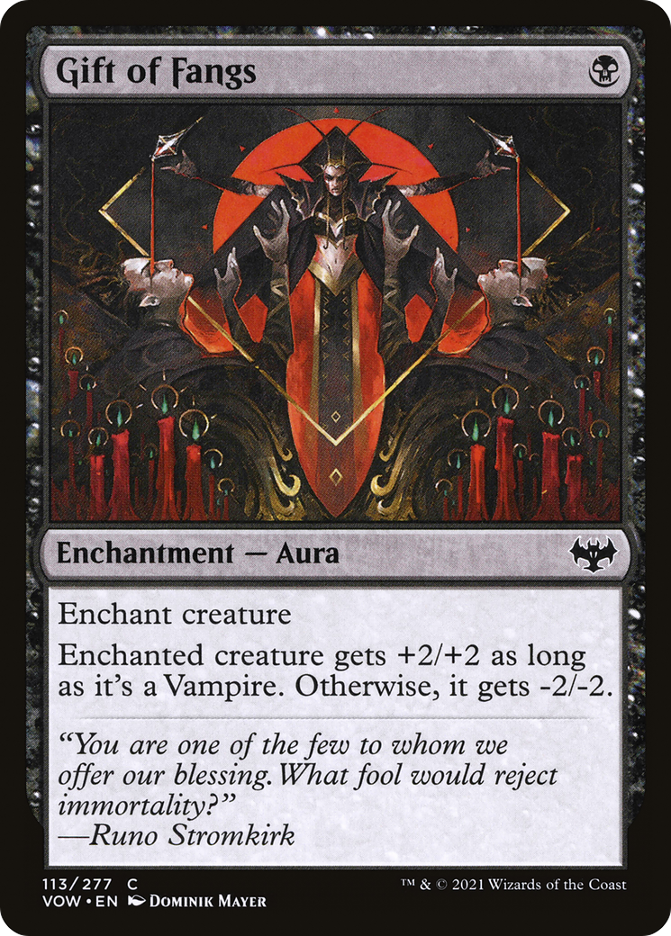 Gift of Fangs (VOW-113) - Innistrad: Crimson Vow Foil - Premium MTG Single from Wizards of the Coast - Just $0.08! Shop now at Game Crave Tournament Store