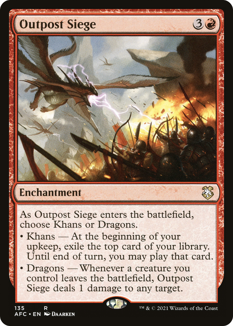 Outpost Siege (AFC-135) - Forgotten Realms Commander - Premium MTG Single from Wizards of the Coast - Just $0.08! Shop now at Game Crave Tournament Store