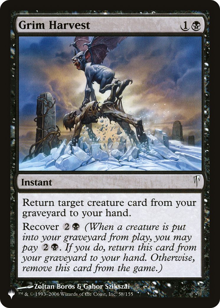 Grim Harvest (PLIST-100) - The List - Premium MTG Single from Wizards of the Coast - Just $0.08! Shop now at Game Crave Tournament Store