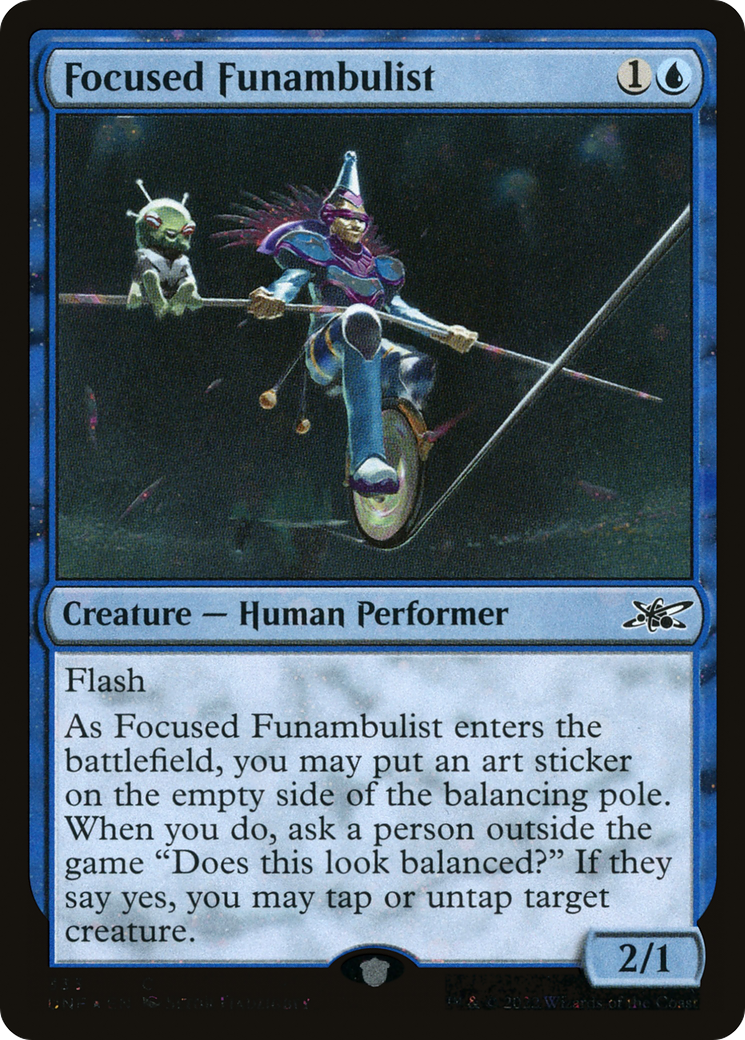 Focused Funambulist (UNF-333) - Unfinity Foil - Premium MTG Single from Wizards of the Coast - Just $0.08! Shop now at Game Crave Tournament Store