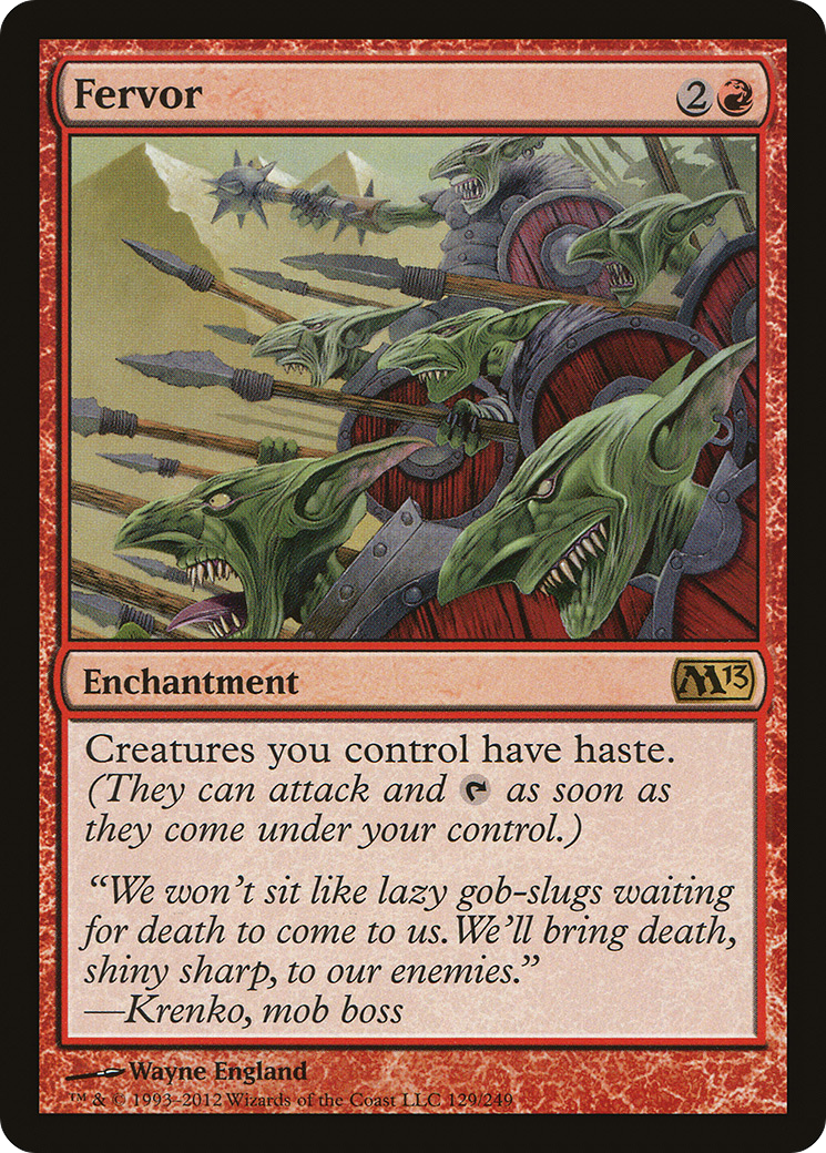 Fervor (M13-129) - Magic 2013 - Premium MTG Single from Wizards of the Coast - Just $4.07! Shop now at Game Crave Tournament Store