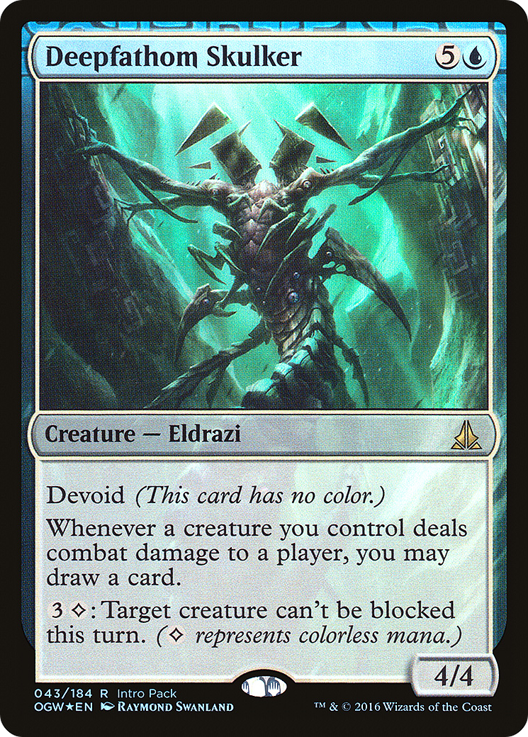 Deepfathom Skulker (POGW-043) - Oath of the Gatewatch Promos: (devoid) Foil - Premium MTG Single from Wizards of the Coast - Just $1.01! Shop now at Game Crave Tournament Store