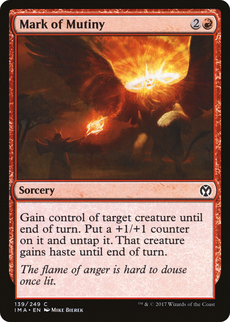 Mark of Mutiny (IMA-139) - Iconic Masters - Premium MTG Single from Wizards of the Coast - Just $0.25! Shop now at Game Crave Tournament Store