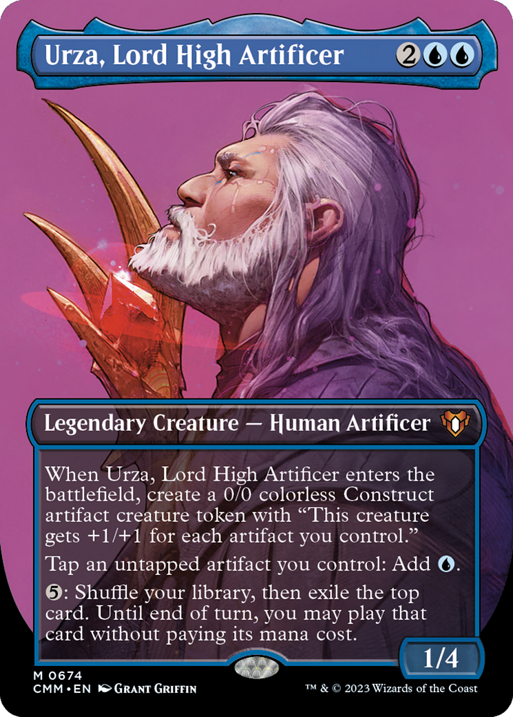 Urza, Lord High Artificer (CMM-674) - Commander Masters (Borderless) Foil - Premium MTG Single from Wizards of the Coast - Just $3.83! Shop now at Game Crave Tournament Store