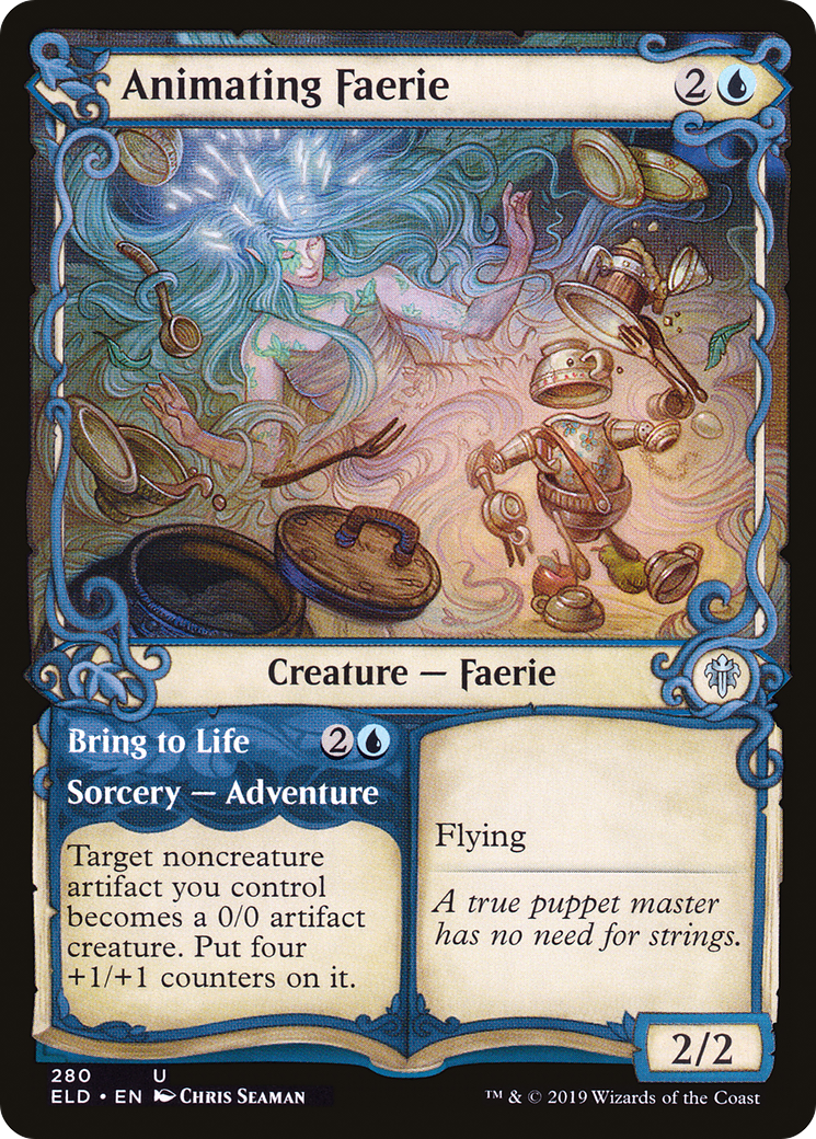 Animating Faerie // Bring to Life (ELD-280) - Throne of Eldraine: (Showcase) - Premium MTG Single from Wizards of the Coast - Just $0.08! Shop now at Game Crave Tournament Store