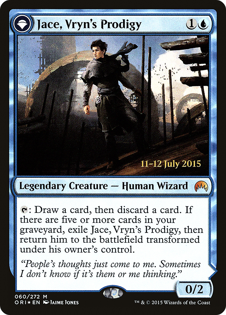 Jace, Vryn's Prodigy // Jace, Telepath Unbound (PORI-60S) - Magic Origins Promos: (originpwdfc) Foil - Premium MTG Single from Wizards of the Coast - Just $2.60! Shop now at Game Crave Tournament Store